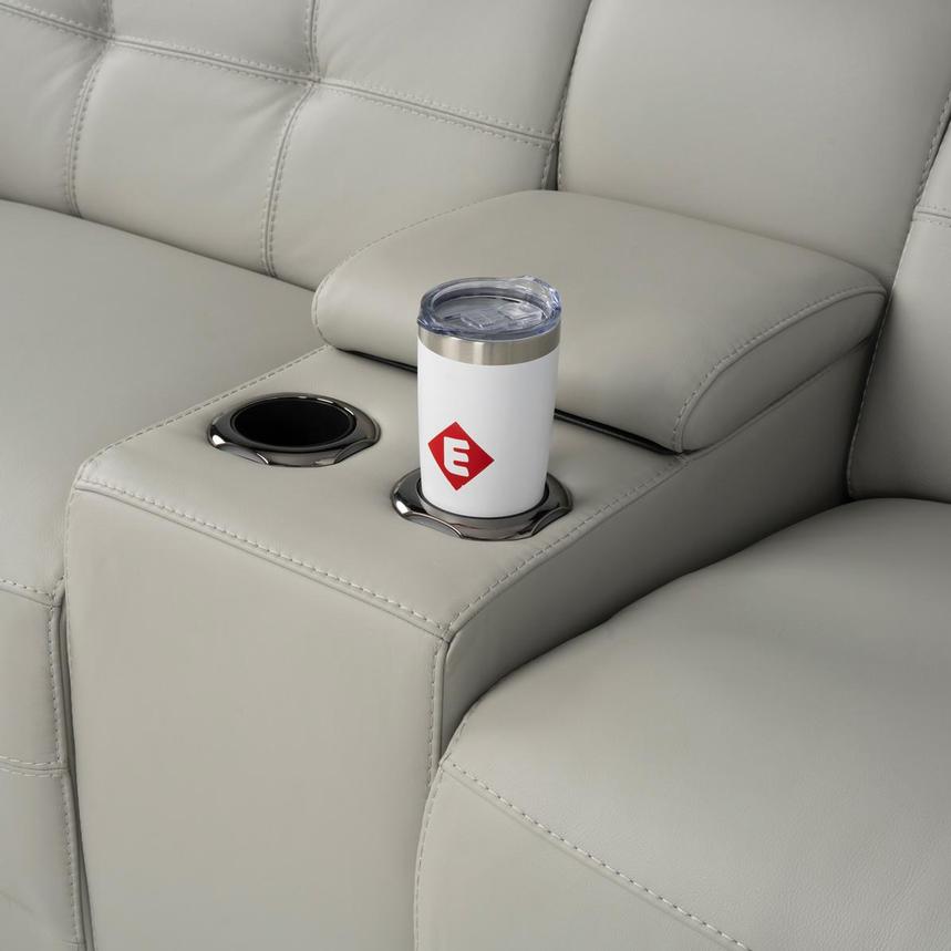 Graystone Gray Home Theater Leather Seating with 5PCS/2PWR  alternate image, 4 of 11 images.