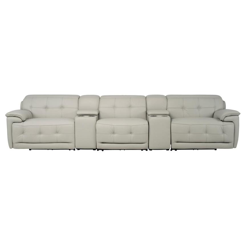 Graystone Home Theater Leather Seating with 5PCS/2PWR  main image, 1 of 11 images.