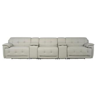 Graystone Home Theater Leather Seating with 5PCS/3PWR