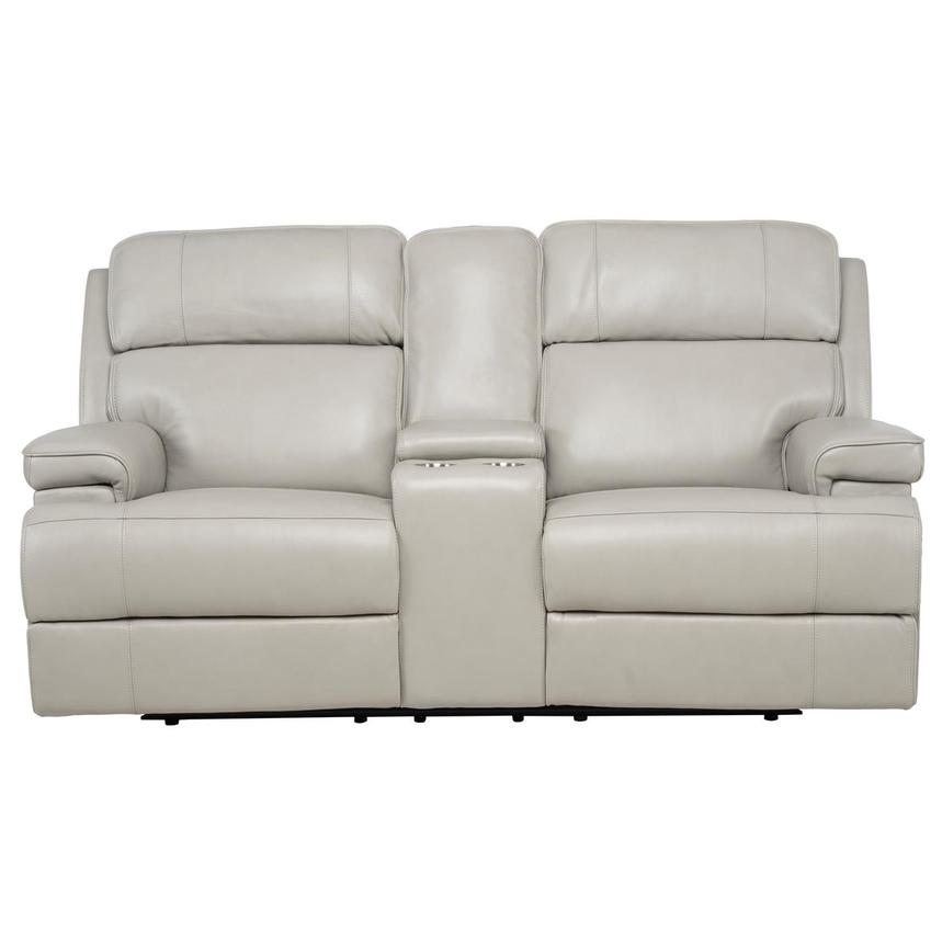 Alex Gray Leather Power Reclining Loveseat