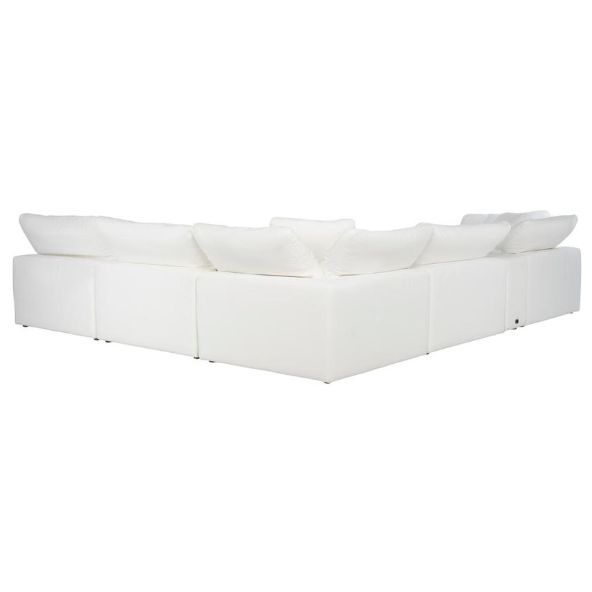 Nube White Corner Sofa with 6PCS/3 Armless Chairs  alternate image, 3 of 13 images.