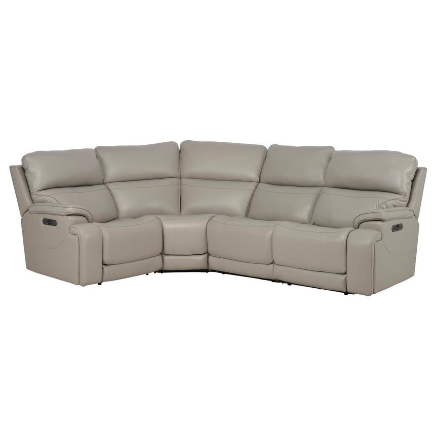 Granite Leather Power Reclining Sectional with 4PCS/2PWR  main image, 1 of 12 images.