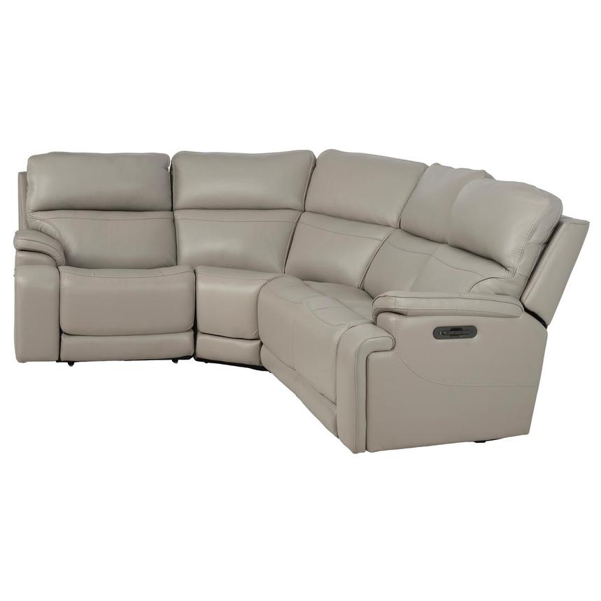Granite Leather Power Reclining Sectional with 4PCS/2PWR alternate image, 2 of 12 images.