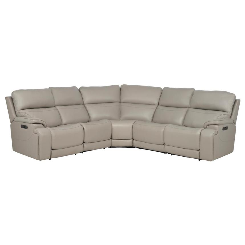 Granite Leather Power Reclining Sectional with 5PCS/3PWR  main image, 1 of 13 images.