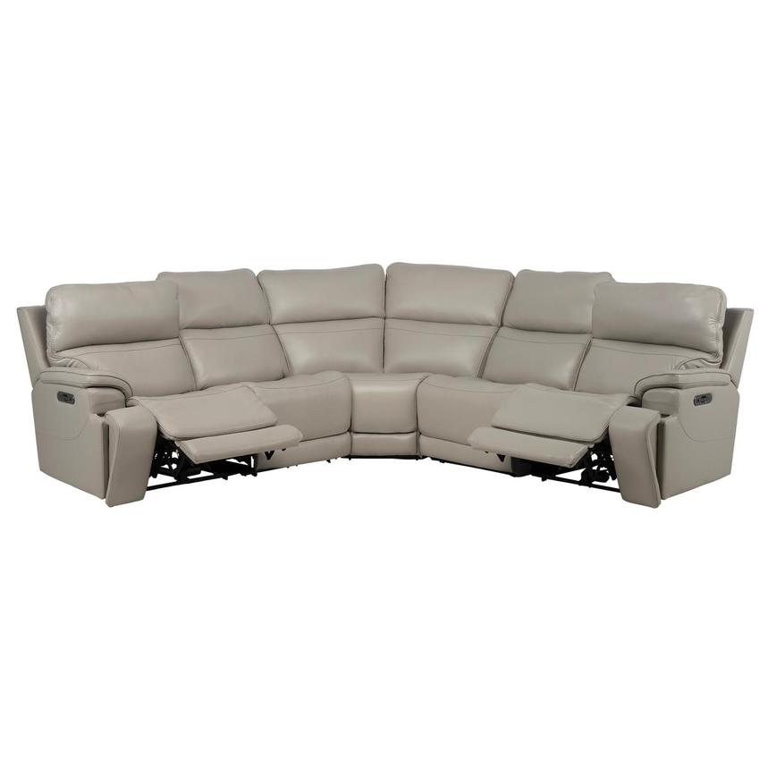 Granite Leather Power Reclining Sectional with 5PCS/3PWR alternate image, 2 of 13 images.