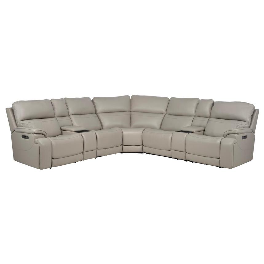 Granite Leather Power Recliner with 7PCS/3PWR main image, 1 of 16 images.