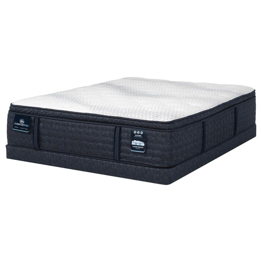 Dartmouth-Plush Pillow Top King Mattress w/Low Foundation by Serta iComfort