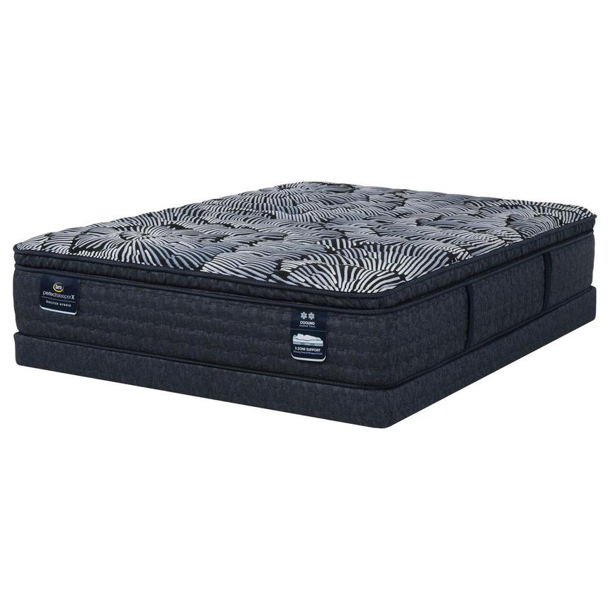 Lexton-Medium Pillow Top King Mattress w/Low Foundation by Serta iComfort