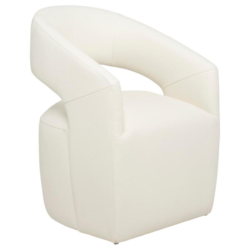 Lilly White Arm Chair w/Casters  alternate image, 3 of 9 images.