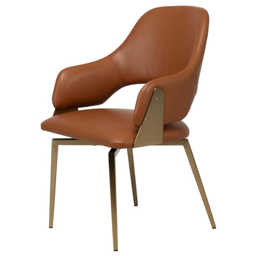 Monarch Leather Swivel Arm Chair  main image, 1 of 8 images.