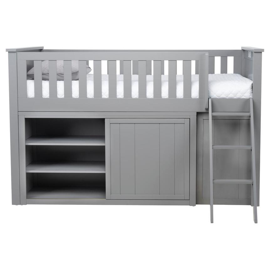 Balto Gray Twin Loft Bed w/Storage  alternate image, 3 of 13 images.