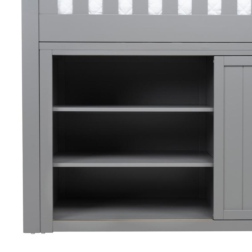 Balto Gray Twin Loft Bed w/Storage  alternate image, 6 of 13 images.