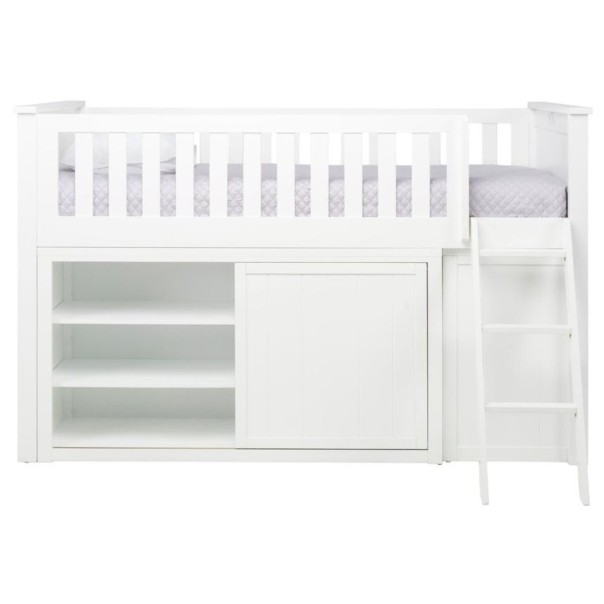 Balto White Twin Loft Bed w/Storage  alternate image, 3 of 13 images.