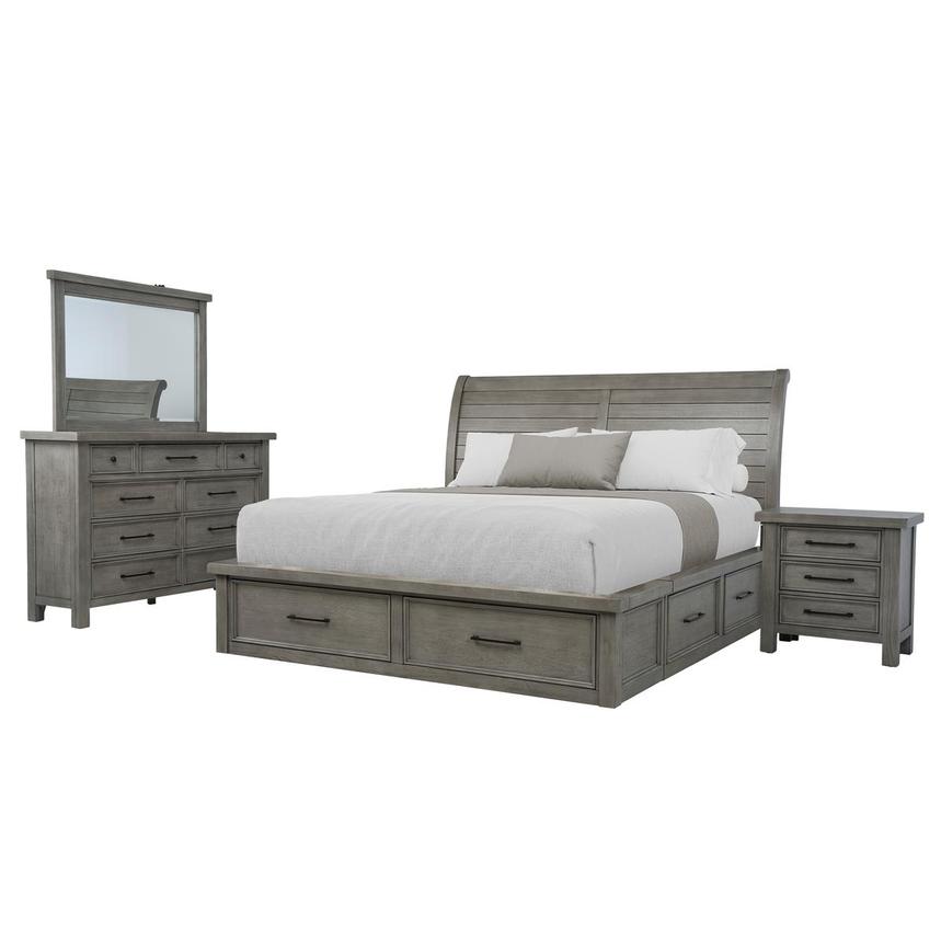 Justin Gray 4-Piece King Bedroom Set  main image, 1 of 5 images.