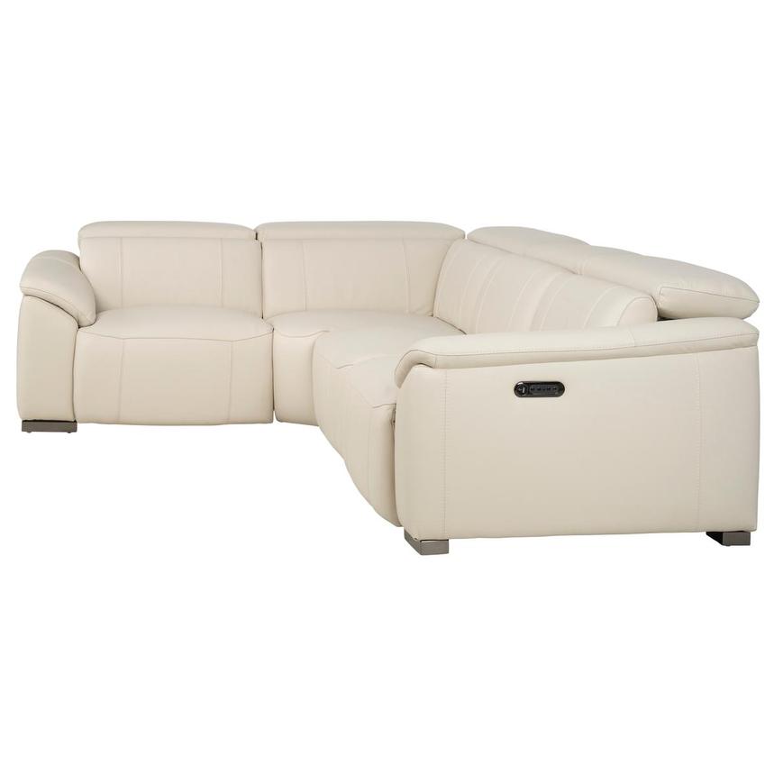 Cordova Cream Leather Power Reclining Sectional with 4PCS/2PWR alternate image, 4 of 11 images.