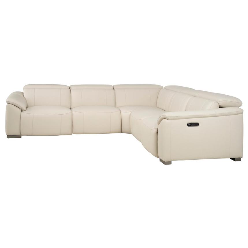 Cordova Cream Leather Power Reclining Sectional with 5PCS/3PWR  alternate image, 3 of 10 images.