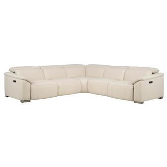 Cordova Leather Power Reclining Sectional with 5PCS/3PWR
