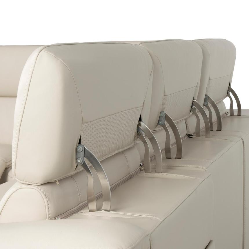 Cordova Cream Leather Power Reclining Sectional with 5PCS/2PWR  alternate image, 6 of 10 images.