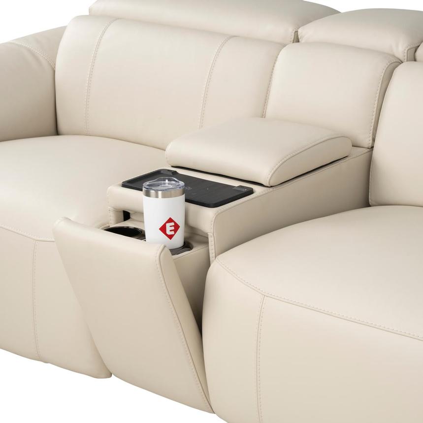 Cordova Cream Leather Power Reclining Sectional with 6PCS/3PWR  alternate image, 6 of 13 images.