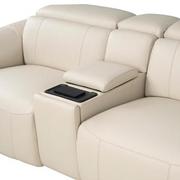 Cordova Cream Leather Power Reclining Sectional with 7PCS/3PWR  alternate image, 5 of 13 images.