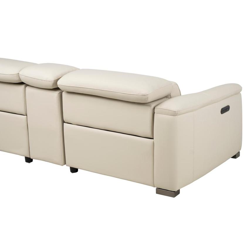 Cordova Cream Home Theater Leather Seating with 5PCS/2PWR alternate image, 9 of 12 images.