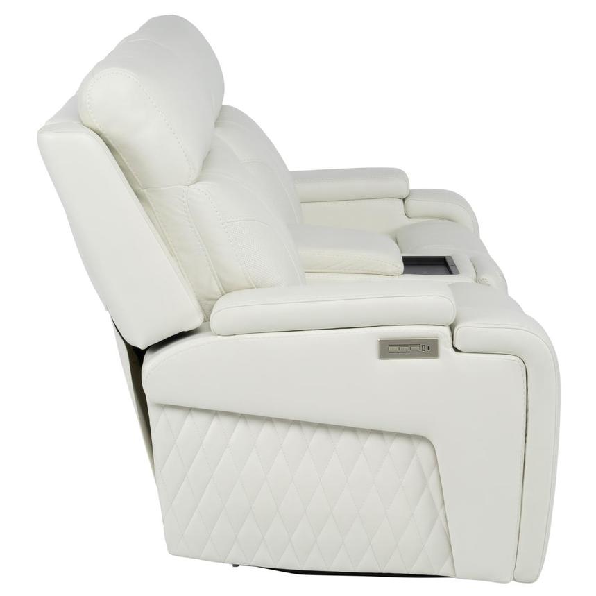 Zeus Leather Power Reclining Sofa w/Console  alternate image, 5 of 16 images.