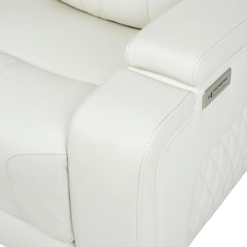 Zeus Leather Power Reclining Sofa w/Console  alternate image, 13 of 16 images.