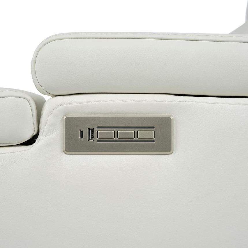 Zeus Leather Power Reclining Sofa w/Console alternate image, 14 of 16 images.