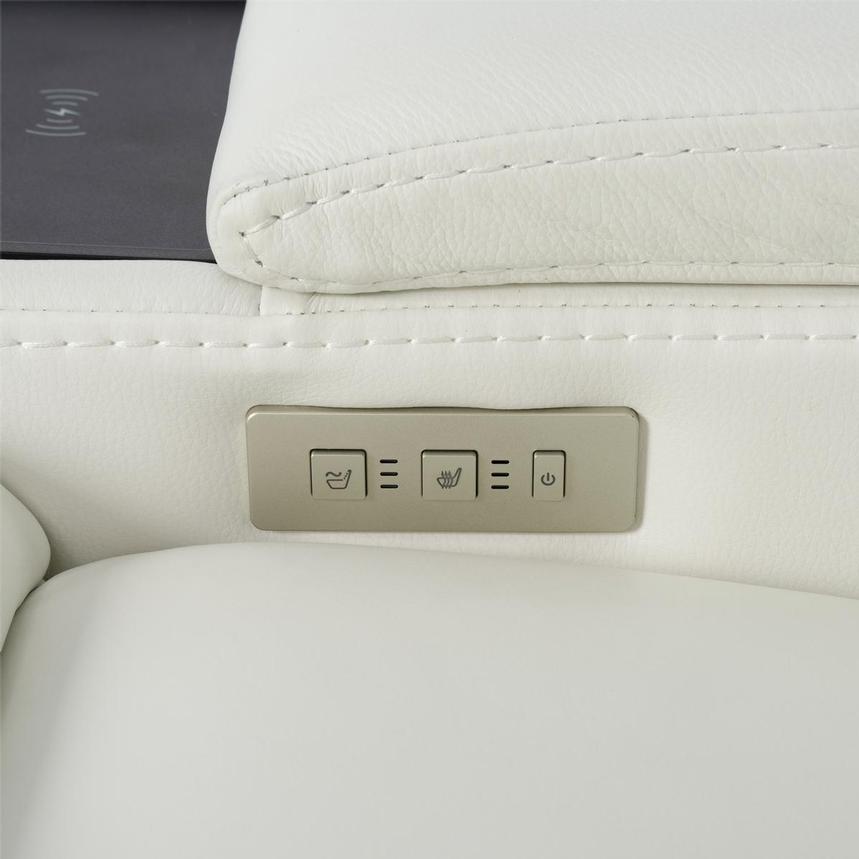 Zeus Leather Power Reclining Sofa w/Console alternate image, 16 of 17 images.
