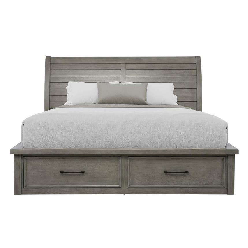 Justin Gray Queen Storage Bed  alternate image, 3 of 8 images.