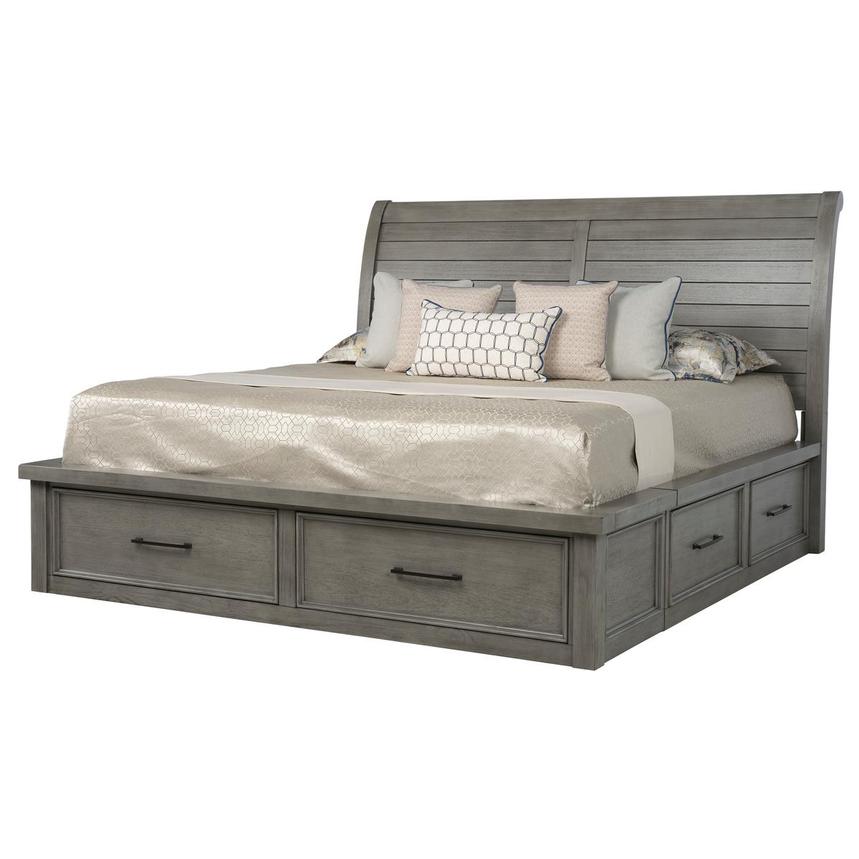 Justin Gray Queen Storage Bed