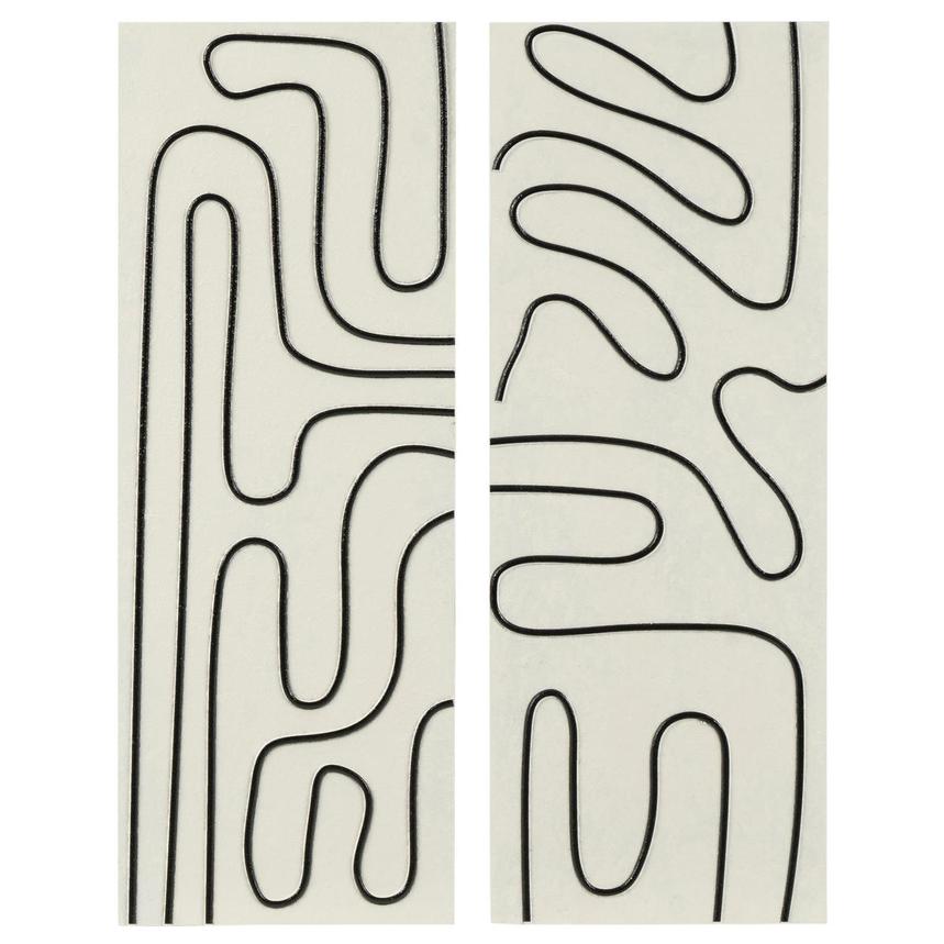 Licorice Lines Set of 2 Canvas Wall Art