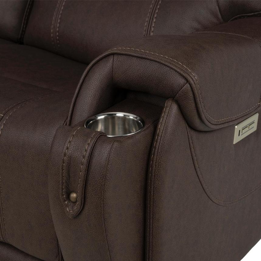 Capriccio Brown Power Reclining Sectional with 4PCS/2PWR  alternate image, 8 of 10 images.