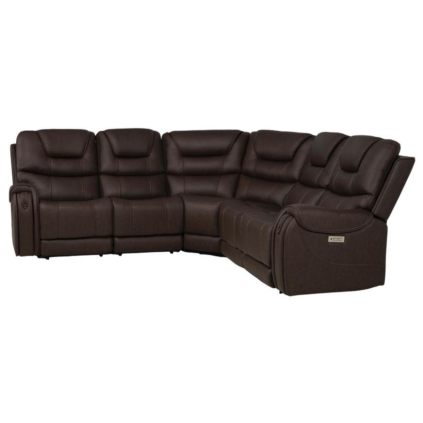 Capriccio Brown Power Reclining Sectional with 5PCS/3PWR  alternate image, 3 of 10 images.