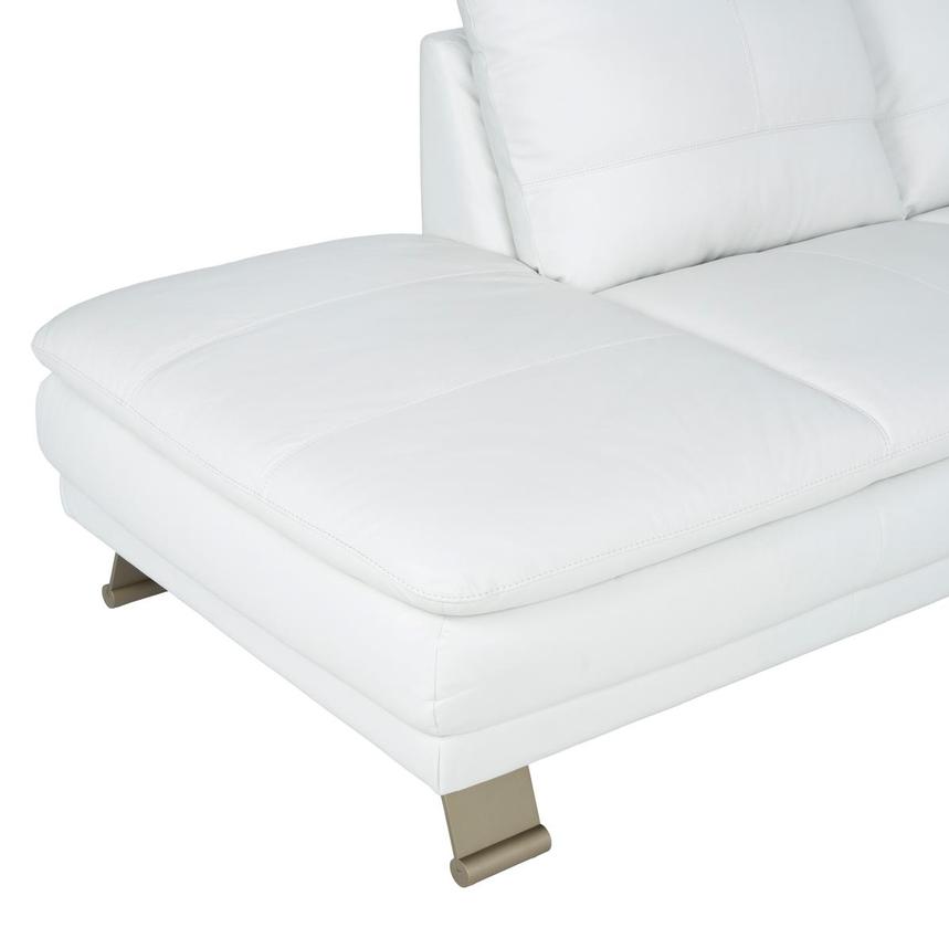 Rio White II Leather Corner Sofa w/Right Chaise  alternate image, 8 of 9 images.