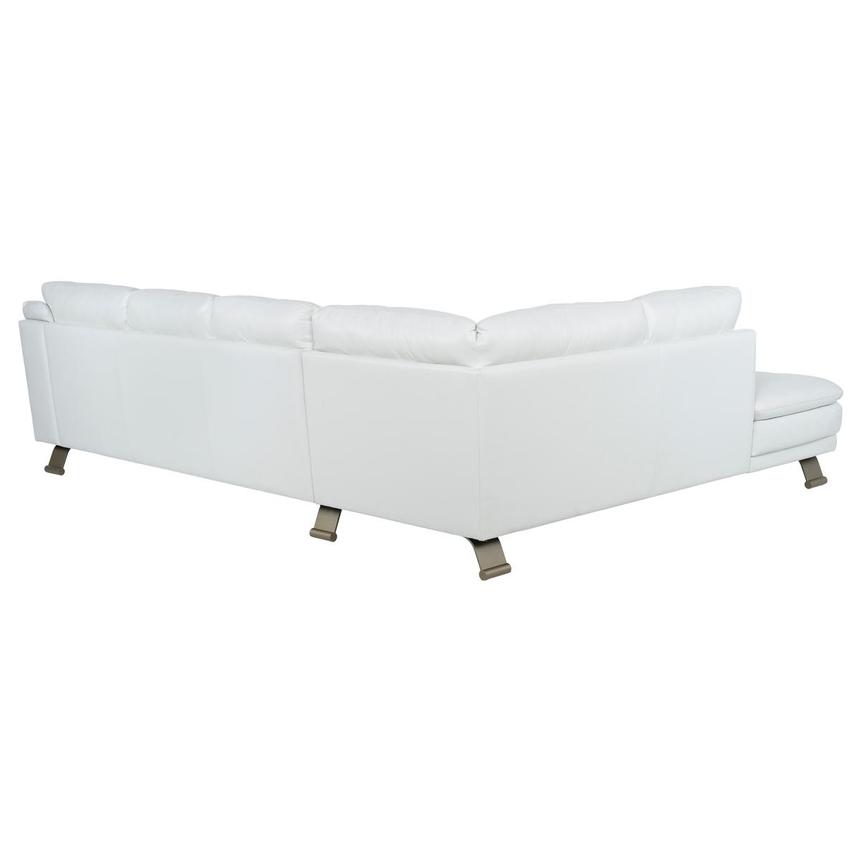 Rio White II Leather Corner Sofa w/Left Chaise alternate image, 4 of 9 images.
