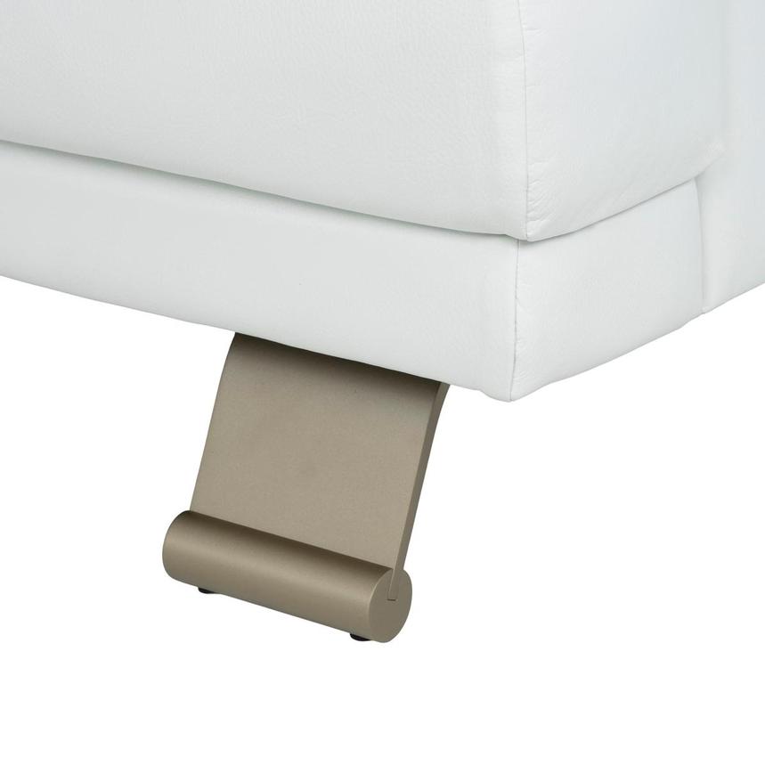 Rio White II Leather Corner Sofa w/Left Chaise alternate image, 9 of 9 images.