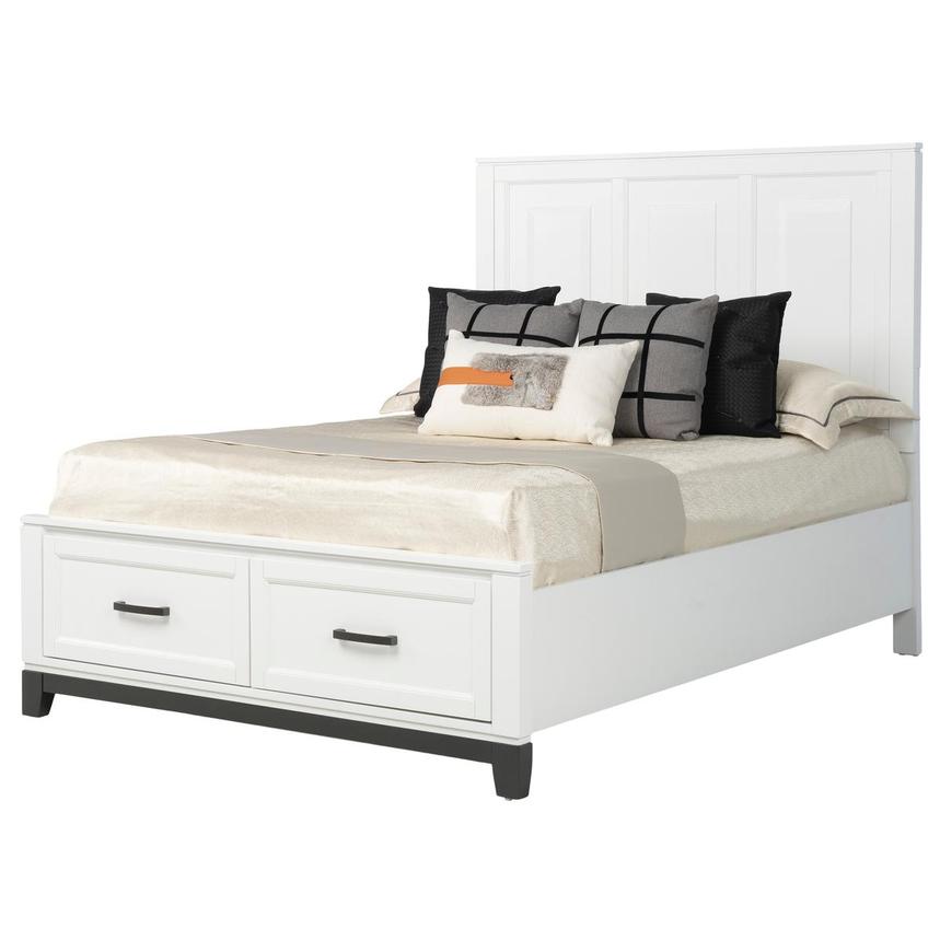 Eason White Full Storage Bed