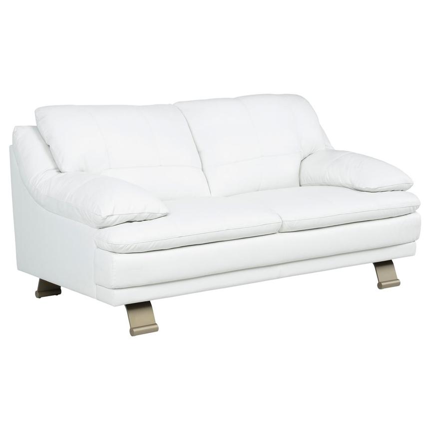 Rio White II Leather Loveseat  alternate image, 3 of 8 images.