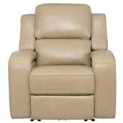 Epic Taupe Leather Power Recliner  alternate image, 2 of 12 images.