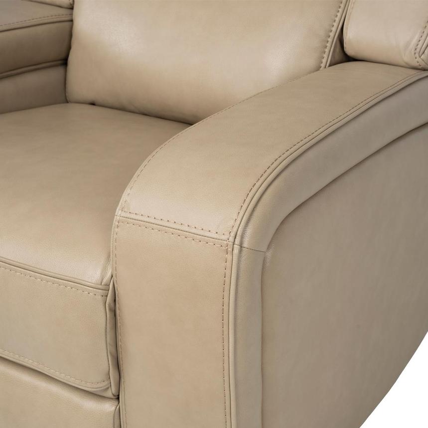Epic Taupe Leather Power Recliner  alternate image, 9 of 12 images.