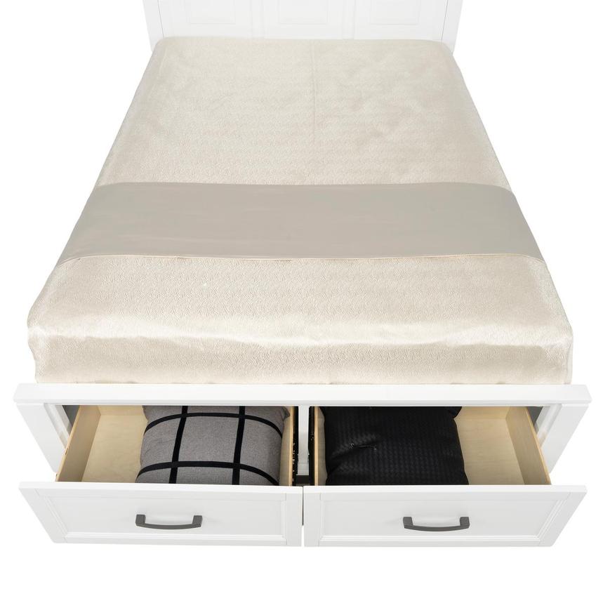 Eason White Twin Storage Bed alternate image, 4 of 8 images.