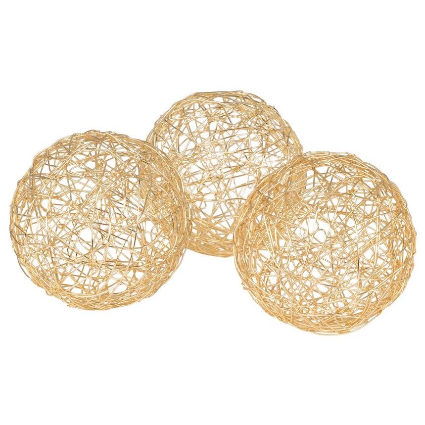 Wire II Gold Set of 3 Spheres  alternate image, 3 of 4 images.