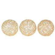 Wire II Gold Set of 3 Spheres  main image, 1 of 4 images.