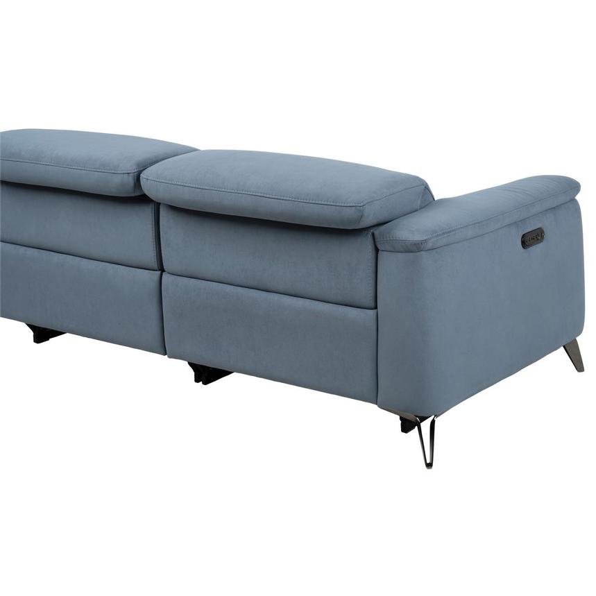 Claribel II Light Blue Power Reclining Sectional with 4PCS/2PWR  alternate image, 5 of 10 images.