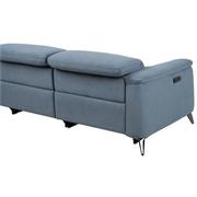 Claribel II Light Blue Power Reclining Sectional with 4PCS/2PWR  alternate image, 5 of 10 images.