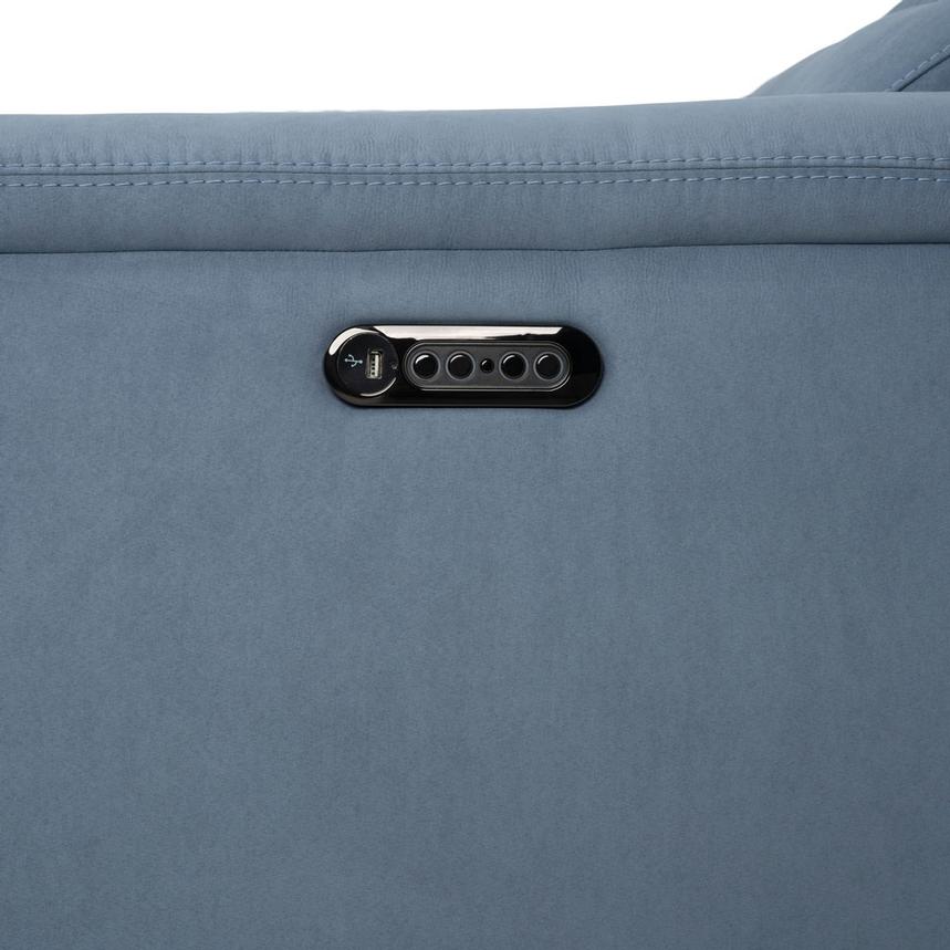 Claribel II Light Blue Power Reclining Sectional  alternate image, 13 of 13 images.