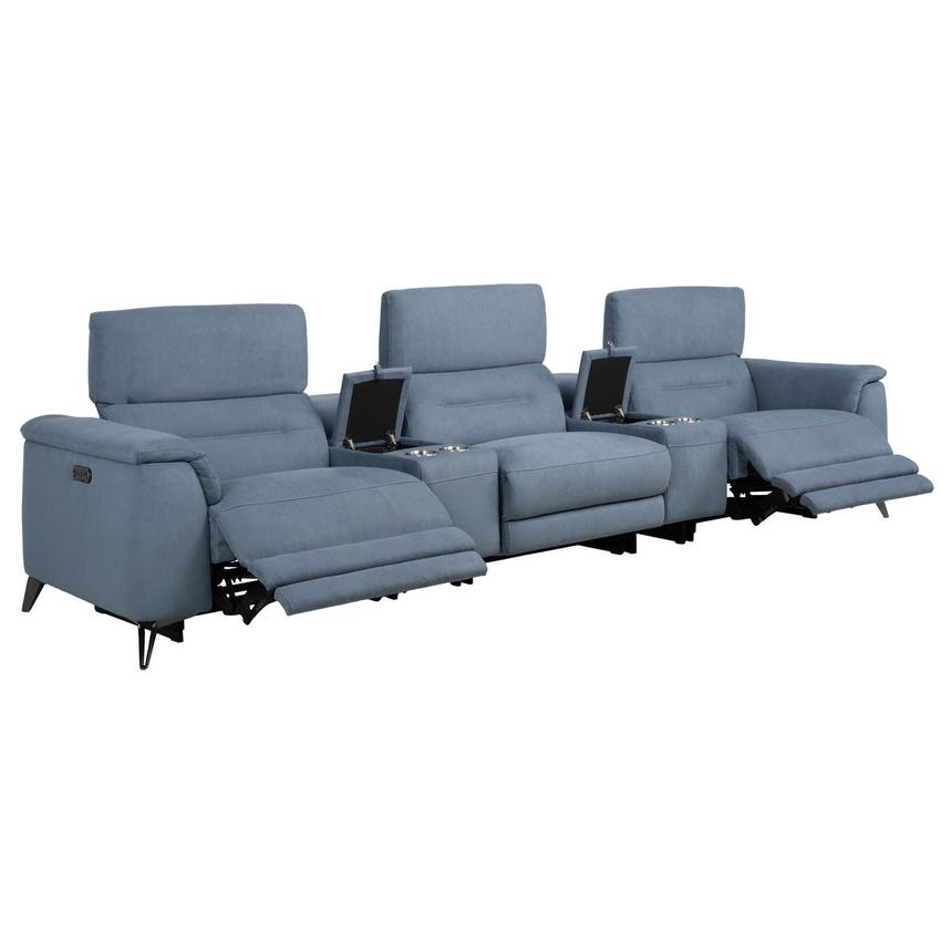 Claribel II Light Blue Home Theater Seating with 5PCS/2PWR  alternate image, 3 of 12 images.