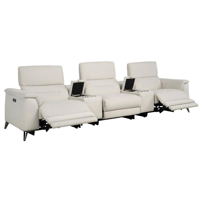 Claribel II Ivory Home Theater Seating with 5PCS/2PWR  alternate image, 3 of 12 images.