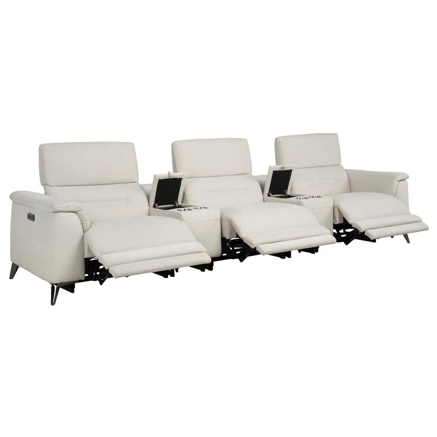 Claribel II Ivory Home Theater Seating with 5PCS/3PWR  alternate image, 3 of 12 images.